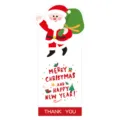 Christmas Santa Claus gift sealing sticker holiday packaging decorative label card design - Style D / 50 Pieces/Pack (13x6cm)