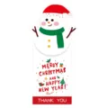 Christmas snowman paper tag sticker holiday decoration greeting card gift packing label - Style F / 50 Pieces/Pack (13x6cm)