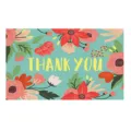 Floral thank you card copperplate paper greeting card for gift packaging insert item. - Style 1 / 50 Pieces/Pack