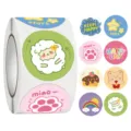 Cute cartoon round sealing stickers roll for journaling scrapbooking decoration gifts - No. 001