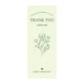 Green thank you sealing sticker, rectangle packaging label for gift boxes and mailers. - Style A / 50 Pieces/Pack