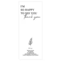 Minimalist floral thank you sticker rectangular sealing label for gift packaging decoration. - Style 1 / 50 Sheets/Pack (15x6cm)