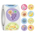 Cute cartoon round sticker roll for diary decoration, journaling, and gift sealing. - No. 003