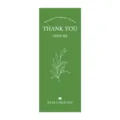 Green thank you sticker decorative rectangular mailer box sealing label with leaf art. - Style B / 50 Pieces/Pack