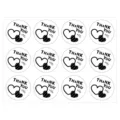 Minimalist round thank you stickers sheet self adhesive baking sealing labels 12pcs - Style 3 / 10 Sheets (120 Stickers/Pack) / White