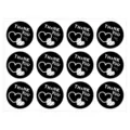 Round black thank you stickers with white heart design, perfect for baking packaging and sealing. - Style 3 / 10 Sheets (120 Stickers/Pack) / Black