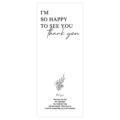 Minimalist floral thank you sticker for gift packaging sealing rectangular labels - Style 3 / 50 Sheets/Pack (15x6cm)