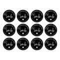 Minimalist round sealing stickers for baking and gift packaging decoration, 12pcs per sheet. - Style 2 / 10 Sheets (120 Stickers/Pack) / Black