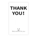 Minimalist thank you sealing stickers for packaging, express box decoration, black white. - Style 7