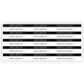 Black and white long strip sticker roll, sweet packaging sealing label, bakery box decoration. - Style 1 / 34x1cm (10 Pcs/Pack) / Black and White
