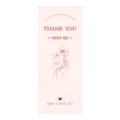 Minimalist floral thank you sealing stickers, rectangular gift packaging sticker, 50pcs - Style G / 50 Pieces/Pack