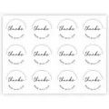 Minimalist round thank you sticker sheet adhesive sealing labels for baking packaging gifts and crafts. - Style 1 / 10 Sheets (120 Stickers/Pack) / White
