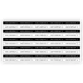 Adesivi di sigillatura a strisce lunghe nere e bianche per scatole di imballaggio dessert. - modello 3 / 26x1cm (10 Pz/Pacchetto) / Bianco e nero