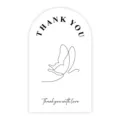 Minimalist arch thank you sticker for gift packaging sealing, elegant butterfly design pack. - Style 15