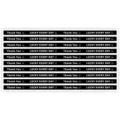 Lunghi adesivi di sigillatura neri con testo di ringraziamento e faccina sorridente. - Modello 4 / 26x1cm (10 Pz/Pacchetto) / Nero