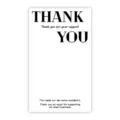 Thank you sticker variant, minimalist black and white packaging sealing label for express boxes. - Style 26