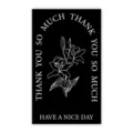 Minimalist black white thank you sealing stickers for express boxes packaging decor 50pcs - Style 28