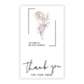 Minimalist line art floral thank you sealing sticker, decorative adhesive label for gift boxes. - Style 29