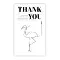 Minimalist thank you sealing sticker for express packing boxes, simple flamingo design. - Style 57