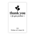 Minimalist thank you packing sealing stickers for express mail boxes, decorative black and white design. - Style 58