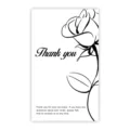 Minimalist black white rose thank you sticker for express mailer box packaging seal 50pcs - Style 54