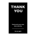Minimalist black thank you sticker design for packaging boxes, waterproof and elegant sealing labels. - Style 77