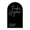 Minimalist black arch thank you stickers for packaging sealing and business card decor. - Style 001