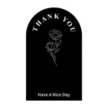 Black arch thank you sealing stickers 50pcs pack for mailer boxes gift packaging decoration. - Style 002