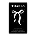 Minimalist black and white thank you stickers for packaging box seals 50pcs pack design - Style 004