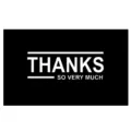 Minimalist black thank you cards pack for gift wrapping, greeting notes and packaging. - Style 2