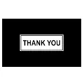 Minimalist black and white thank you cards for gift packaging, greeting cards, and retail stores. - Style 4
