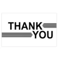 50 Pcs Minimalist White Thank You Gift Cards Packing Labels Simple Greeting Card Decal - Style 3