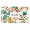 Floral thank you card blank greeting card botanical postcard gift decoration card note paper - 50 Sheets/Pack (9x5.4cm) / Style 1