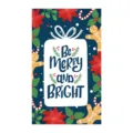 Christmas greeting card with cute gingerbread man and festive holiday design for gifts and parties - Style 2 (50 Sheets) / Red