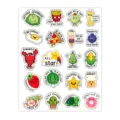 Cute cartoon English reward stickers for kids, waterproof self-adhesive sticker sheet, fun designs. - Color 003