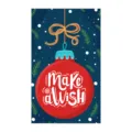 Christmas greeting card featuring red bauble and bow design for holiday gift decoration. - Style 4 (50 Sheets) / Red