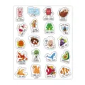 Cartoon cute English reward stickers for kids, waterproof self-adhesive praise sticker sheet. - Color 004