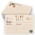 Double-sided kitchen recipe cards blank handwritten recipe note cards for cooking food - Style B / 15x10cm (25 Pieces/Pack)