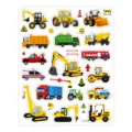 Cartoon construction vehicle stickers sheet for kids, cute truck decals for laptop and water bottle. - Style 2 / 10 Pieces/Pack