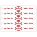 Rectangular baking sealing stickers with lovely red dot patterns and greeting text for packaging. - Style 9 / 50 Pcs/Pack