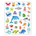Cute cartoon ocean animal stickers sheet for kids, waterproof vinyl decals for bottles - Style 7 / 10 Sheets/Pack