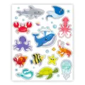 Cute cartoon sea animal stickers sheet, waterproof kids reward decals for notebook, water bottle - Style 8 / 10 Sheets/Pack