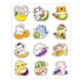 Cute cartoon animal and fruit stickers sheet waterproof decorative decal for laptop diary - Style 13 / 10 Sheets/Pack