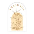 Arch thank you sticker packaging sealing label minimalist line art floral decorative decal - Style 41