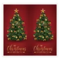 Christmas decorative sealing stickers, red gold holiday tree design labels for gifts. - Style 13 / 25 Sheets/Pack (50 Stickers)