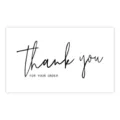 Minimalist white thank you card for business packaging, blank message greeting card 50pcs/pack - Style 17 Art Paper / 50 Sheets
