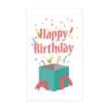 Carte de vœux d'anniversaire créative avec boîte-cadeau, idéale pour les décorations. - Style 7 / 50 Pièces/Pack