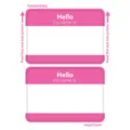 Rosa selbstklebende Namensschilder Etiketten Hello my name is Aufkleber Schule Büro. - Rosarotes HELLO / 86x59mm