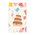Creative birthday greeting card with cute cake illustration, perfect for party decoration and gifts. - Style 1 / 50 Pieces/Pack