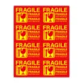 Fragile warning sticker sheet self adhesive caution label for shipping package protection - Style 004 / 8x5cm (80 Stickers/Pack)